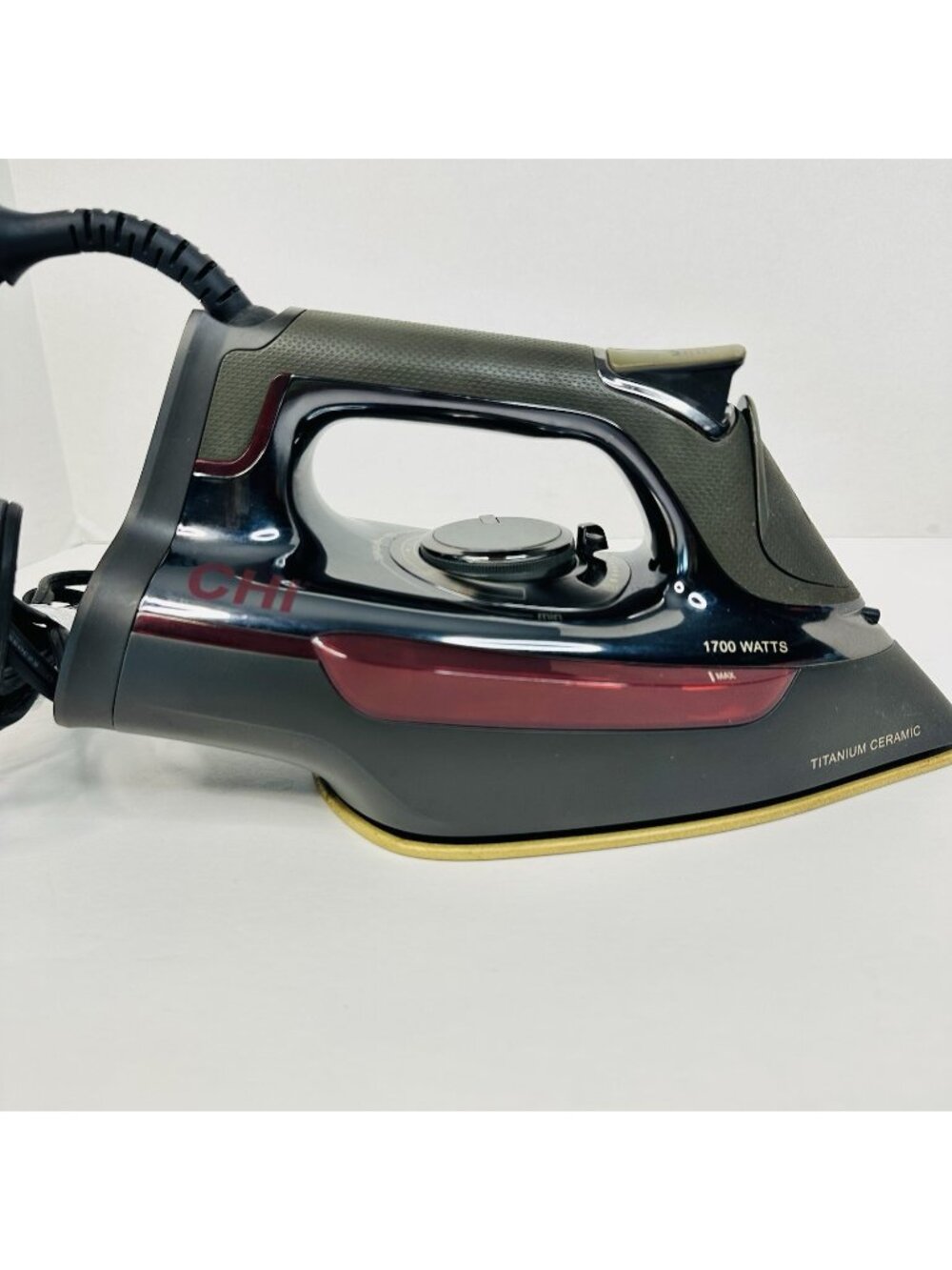 CHI Steam Iron Titanium Infused Ceramic Soleplate Auto Shut Off - Silver 13101